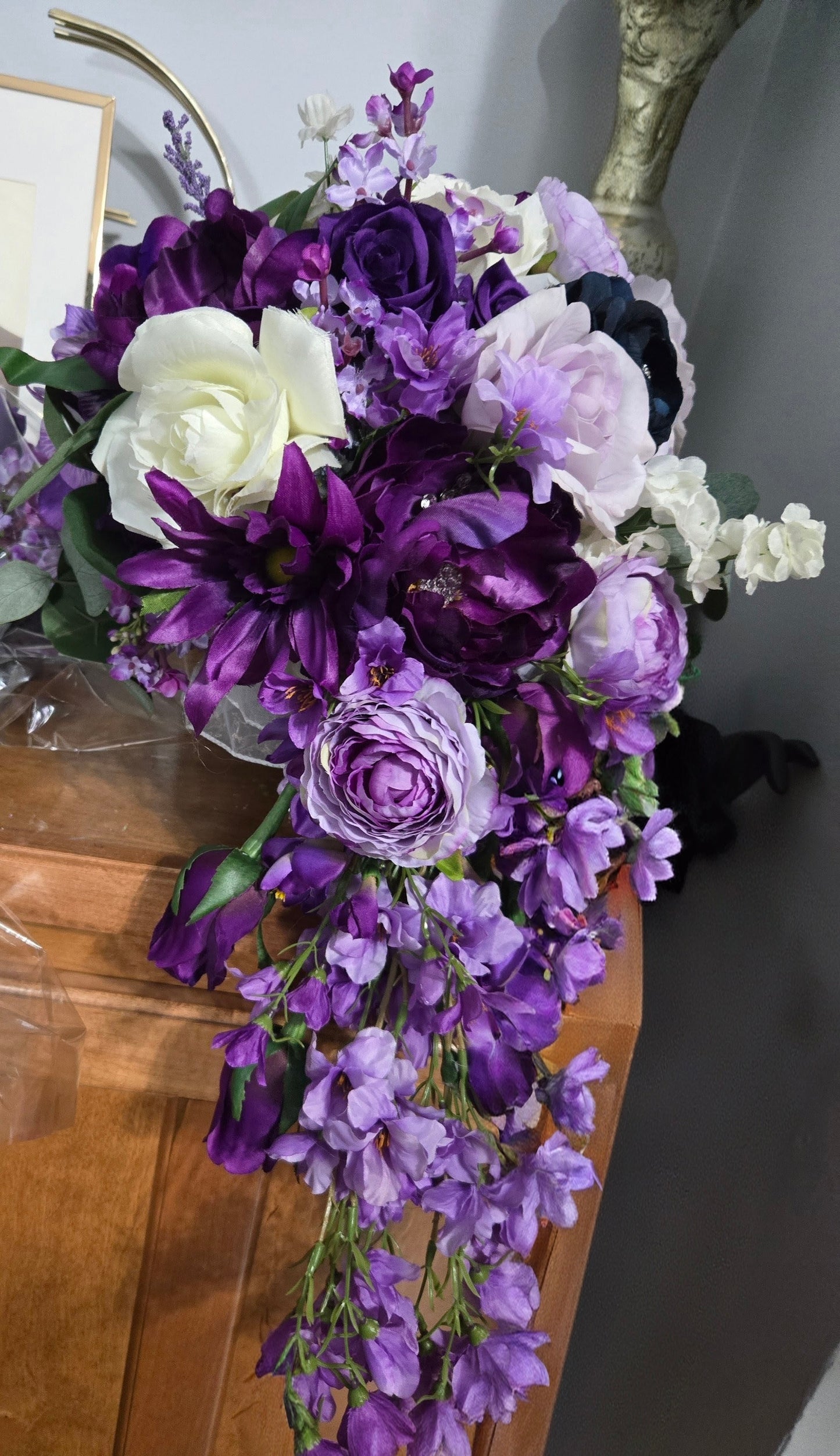 Purple Lush Cascading Bouquet